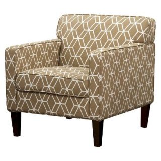 Skyline Upholstered Chair Cooper Arm Chair   Tan/White Geo
