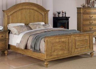 Emily Oak Queen Size Panel Bed Bed by Coaster Home & Kitchen