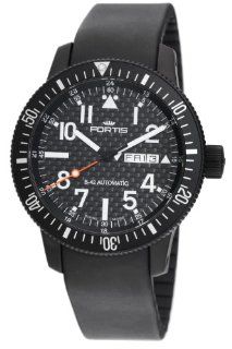 Fortis Men's 647.28.71K B 42 Black Automatic Black Dial Watch Watches