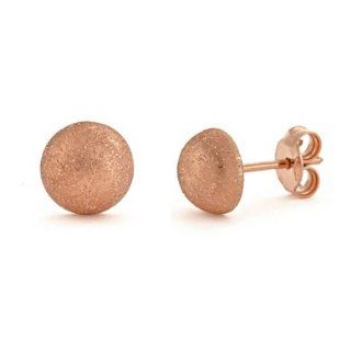 18k Rose Gold Ball Small Earrings   JewelryWeb Jewelry