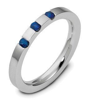 Platinum Sapphire Comfort Fit Wedding Band Ring Platinum Bands For Women Jewelry
