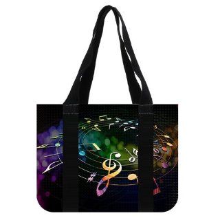 Custom Musical Note Tote Bag (2 Sides) Canvas Shopping Bags CLB 1421   Reusable Grocery Bags