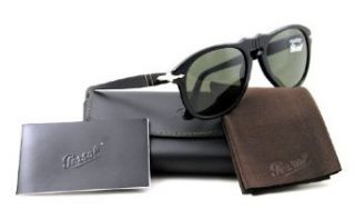 Persol Men's 0PO0649 95/31 52 Aviator Sunglasses,Black Frame/Green Lens,One Size Persol Clothing