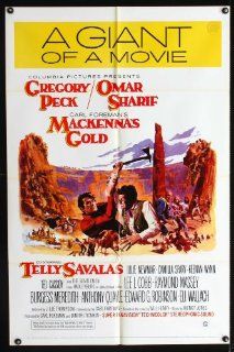 MacKenna's Gold int'l style C one sheet movie poster '69 artwork of Gregory Peck fighting with Omar Sharif Entertainment Collectibles