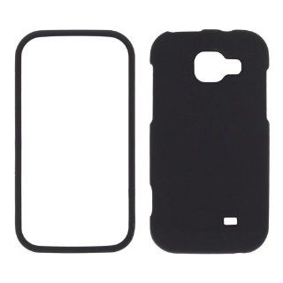 Sprint Two piece Soft Touch Snap On Case for Samsung Transform M920   Black Cell Phones & Accessories