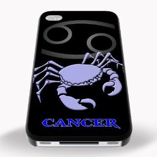 Zodiac Star Sign Cancer iPhone 5 / 5s Printed Black Hard Case Cover Cell Phones & Accessories