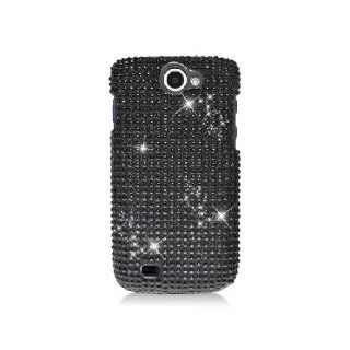 Samsung Galaxy Exhibit 4G T679 SGH T679 Bling Gem Jeweled Jewel Crystal Diamond Black Cover Case Cell Phones & Accessories