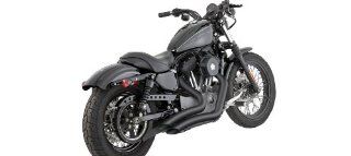 Vance & Hines Big Radius Black 2 into 2 Exhaust Pipe System for 2004 2012 Harley Davidson XL Sportster Models Automotive