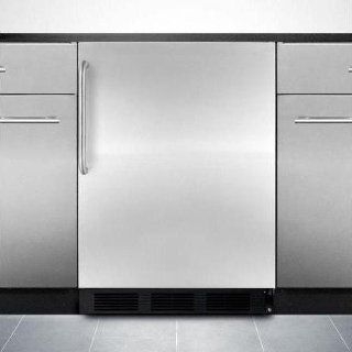 Summit Alb653bsstb 5.3 Cu. Ft. Capacity Ada Compliant Compact Refrigerator   Stainless Steel Door / Black Cabinet Appliances