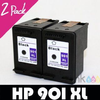 2 pk HP 901 XL Black Ink Cartridge CC654AN HP901 BK For Officejet J4500 J4550 Electronics