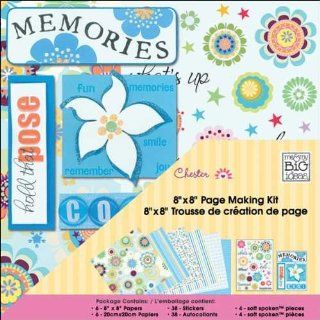 me & my BiG Ideas Scrapbook Page Making 8 Inch X8 Inch  Chester/Blue   Scrapbook Kits