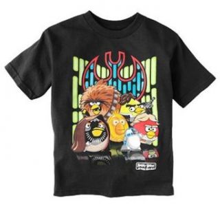 Angry Birds Star Wars group shot crest tee (7) Novelty T Shirts Clothing