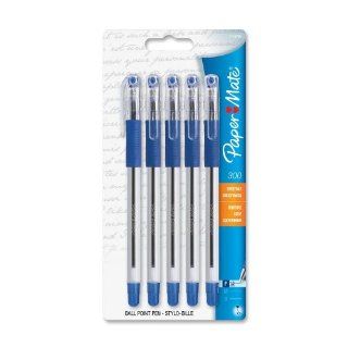 Paper Mate 300 Stick Fine Point Ballpoint Pens, 5 Blue Ink Pens (1760296)  Paper Mate Design Retractable Fine Point Pens 