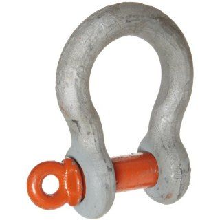 CM M655A G Screw Pin Midland Anchor Shackle, Alloy Steel, 1 1/8" Size, 15 ton Working Load Limit Mechanical Control Cable Accessories