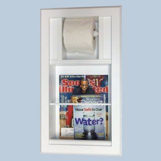 (MR 14) Bevel Frame Recessed magazine rack/toilet paper combo   Magazine Holders