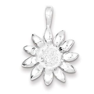 Sterling Silver Sunflower Pendant, Best Quality Free Gift Box Satisfaction Guaranteed Jewelry