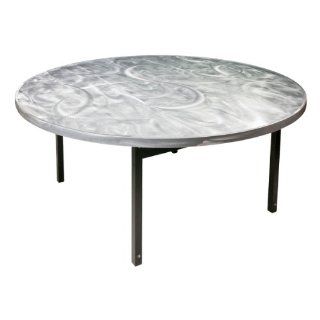 Round Swirl Aluminum Folding Table (66" Diameter)  