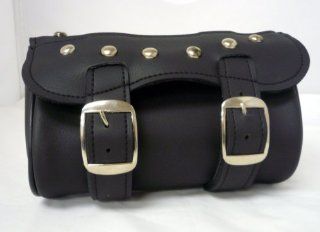 Black Leather Motorcycle Tool Bag Studded and Buckles   Frontiercycle (Free U.S. Shipping) Automotive
