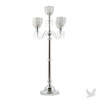 Koyal Avril 5 Cup Crystal Chandelier Centerpiece, 36 Inch   Wedding Centerpieces For Reception Wholesale