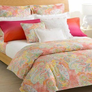   Lauren Ralph Lauren Jamaica Comforter, King Jamaica Coral Paisley   Pink And Orange Bedspread