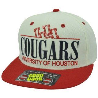 NCAA UH Houston Cougars Retro Baseline Flat Bill Snapback Adjustable Hat Cap  Sports Fan Baseball Caps  Sports & Outdoors