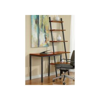 Laptop Desk with Narrow Ladder Bookcase