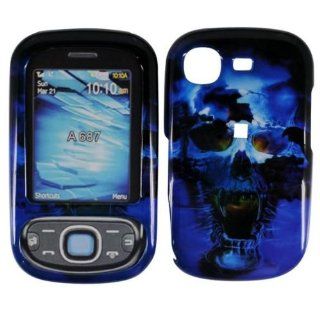 Blue Skull Hard Case Cover for Samsung Strive A687 Cell Phones & Accessories