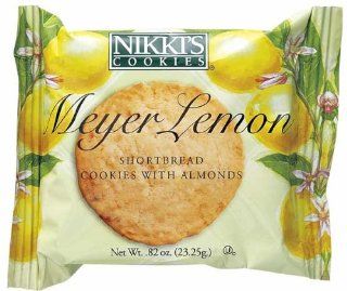 Nikkis Cookies   Meyer Lemon Shortbread w/almonds. (Case of 24)  Grocery & Gourmet Food
