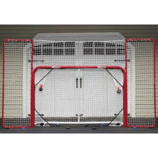 EZ Goal Folding Steel Hockey Goal with Backstop and Targets