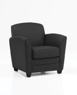 DMI Office Furniture CH100105B5000 LeMans Contemporary Side Chair with Black Simulated Leather, Black  Reception Room Chairs 