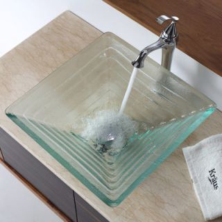 Kraus Bathroom Combos Alexandrite Glass Vessel Bathroom Sink with