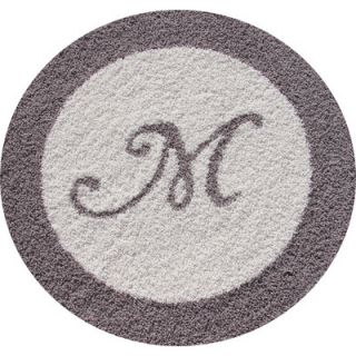 Creative Carpet Design Border Rug with Initial Inlay