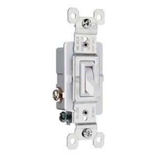 Pass & Seymour 663WGTU Grounded Standard 3 Way Toggle Switch, 120V, 15 Amp, White   Wall Light Switches  