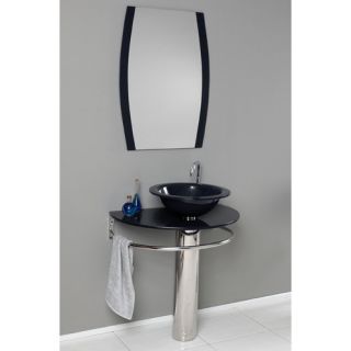 Fresca Vetro 29.5 Scoperto Modern Glass Bathroom Vanity Set with