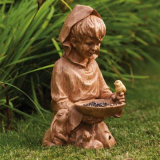 New Creative Young St Francis Glimpses of God Statue Bird Feeder