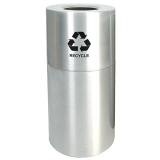 35 Gallon Aluminum Series Recycling in Satin Clear Coat