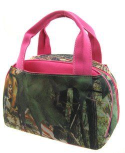 Pink Trim Camo Camouflage Insulated Lunch Bag Box Kitchen & Dining