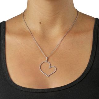 Palm Beach Jewelry Diamond Heart   Shaped Pendant