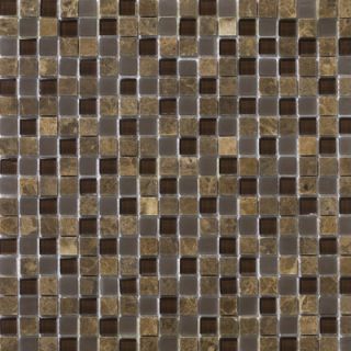 Emser Tile Lucente 12 x 12 Stone and Glass Mosaic Blend in Vetro