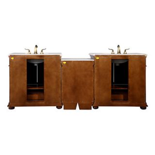 Silkroad Exclusive Bravia 92” Double Sink Cabinet Bathroom Vanity