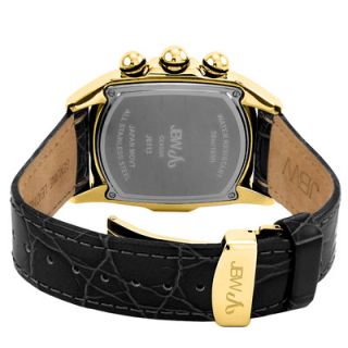 JBW Mens Ceasar Watch in Black with Gold Dial