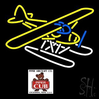 Piper Cub Float Plane Customizable Look Outdoor Neon Sign 24" Tall x 24" Wide x 3.5" Deep  Business And Store Signs 