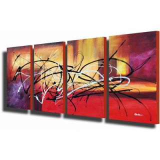 White Walls Hand Painted Abstract Aftermath Canvas Art Set