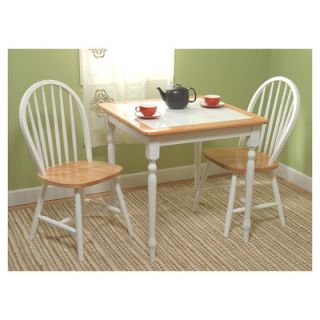 Dining set Classic style 3 piece dining set include a square table and