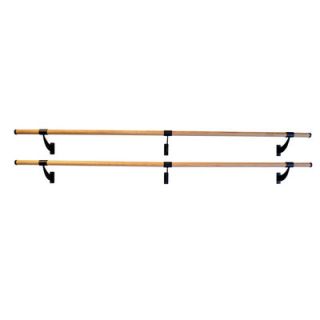 Vita Vibe Wall Barre Series Traditional Wood Double Bar Fixed Height