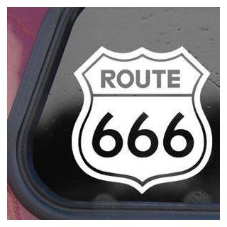 Route 666 Satanic Rob Zombie Devil White Decal Sticker Wall White Decal Sticker   Decorative Wall Appliques  