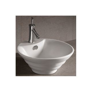 Isabella Round Stepped Bathroom Sink with Overflow and Center Drain