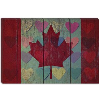 iCanvasArt Canadian Flag #4 Canvas Wall Art