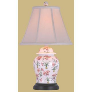 Oriental Furniture Porcelain Floral Jar Table Lamp