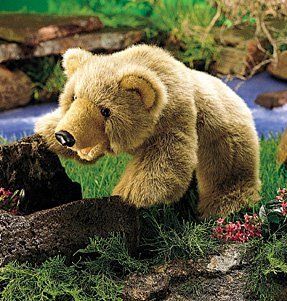 Grizzly Bear Cub Puppet [Customize with Fragrances like Birthday Cake, Strawberry, Lavendar & 70 More] Toys & Games
